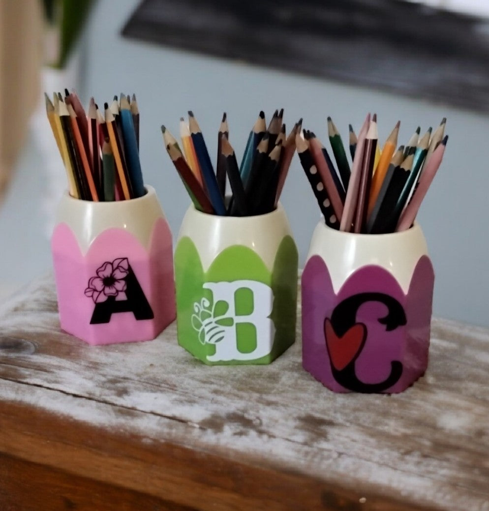 Pencil pots  personalised